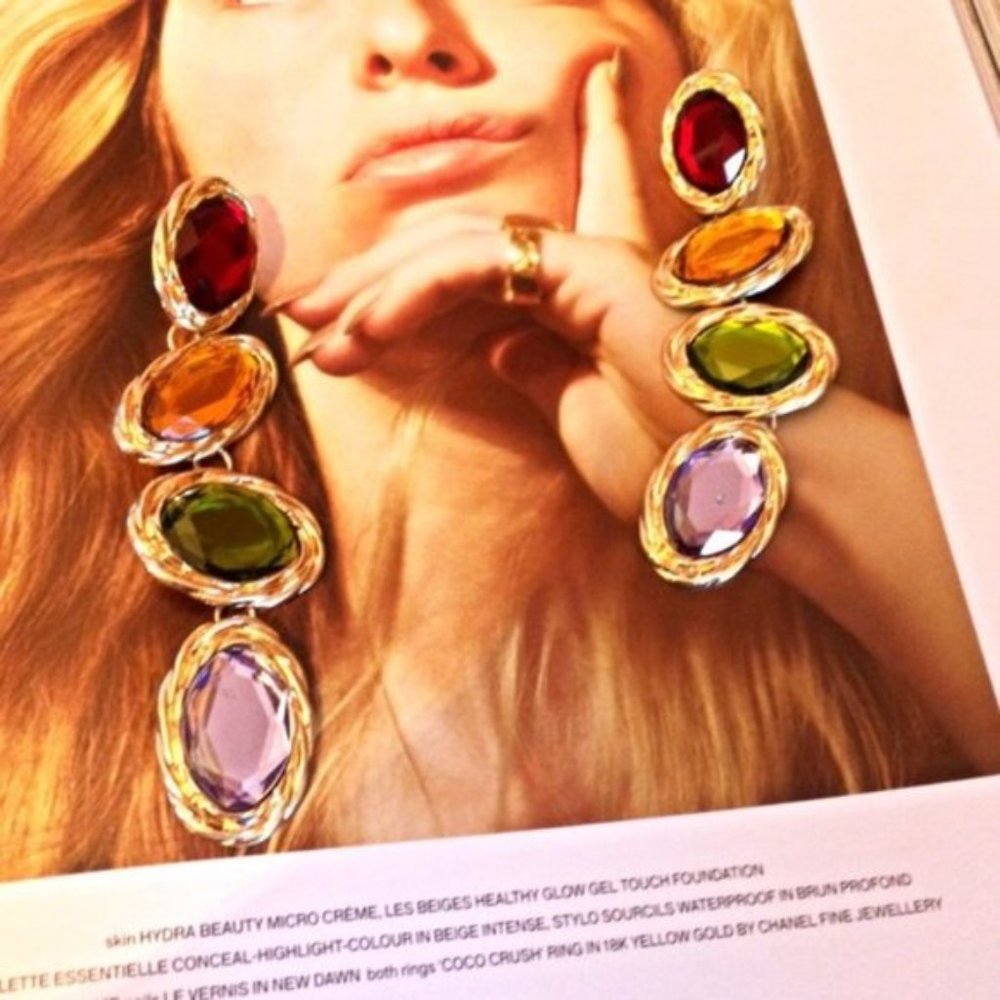 ZARA - Stones Statement Gorgeous Earrings
